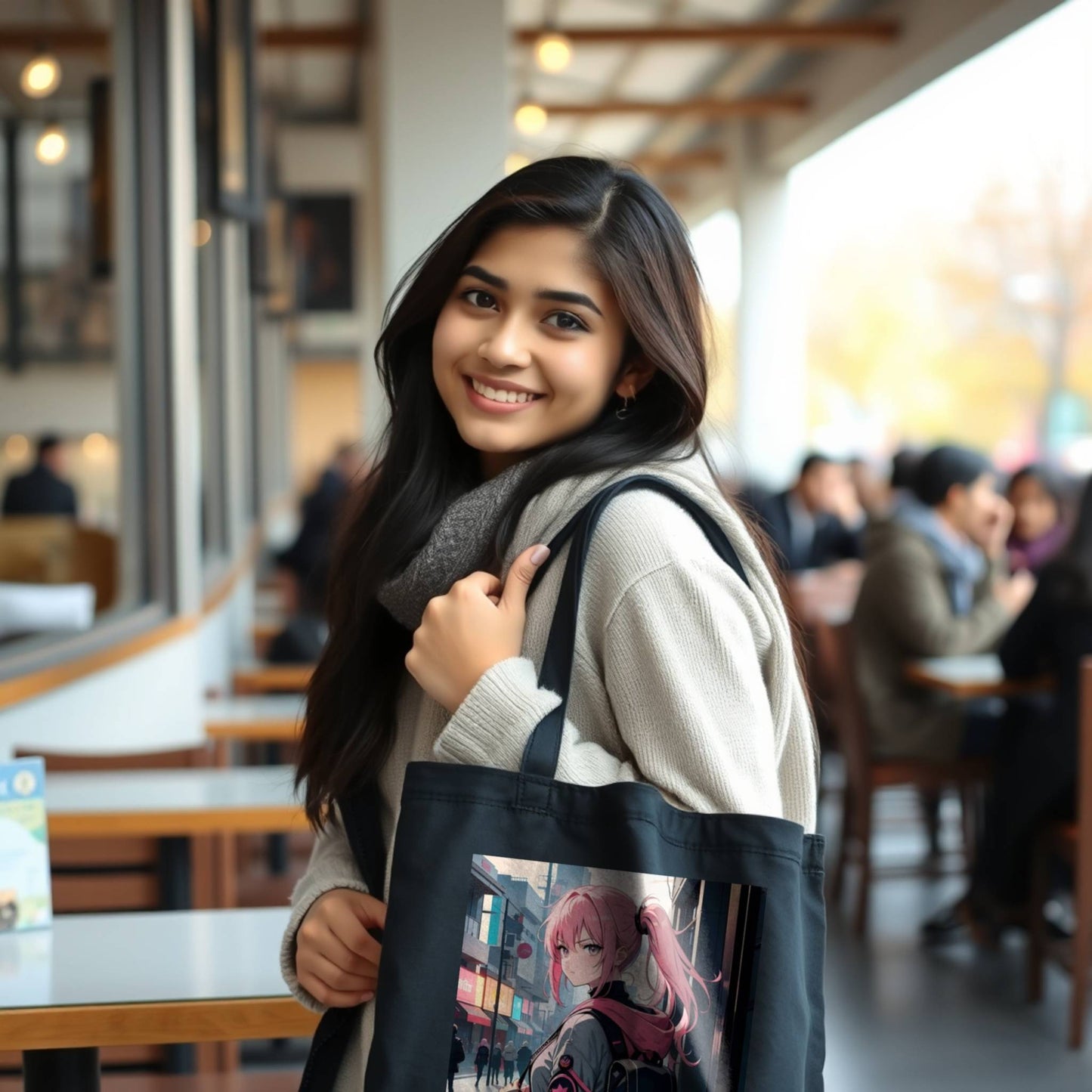 Inked Anime Girl_ with Backpack