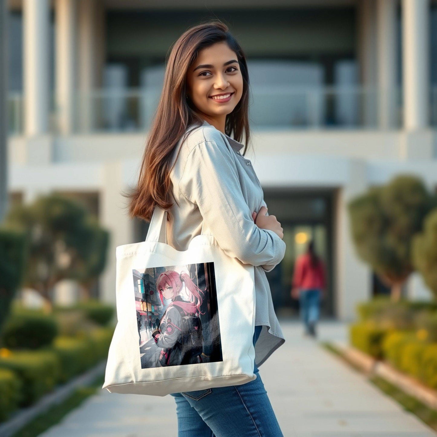 Inked Anime Girl_ with Backpack